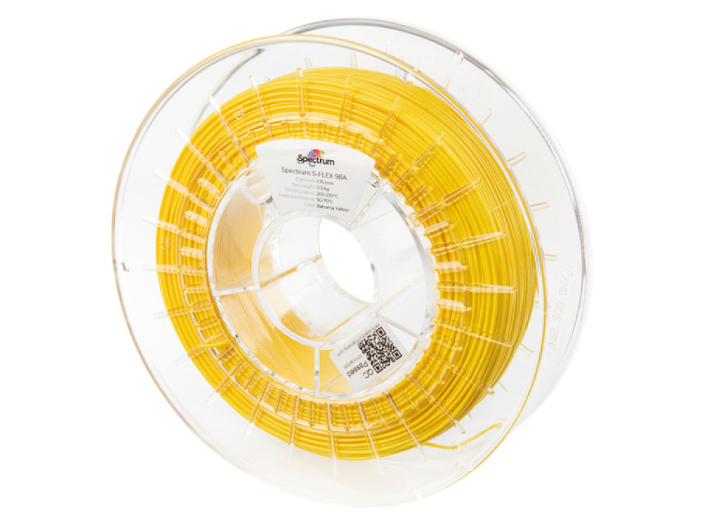 S-FLEX 98A 3D DRUCK FILAMENT - 1.75 mm - 0.50kg - BAHAMA YELLOW  (RAL 1018)