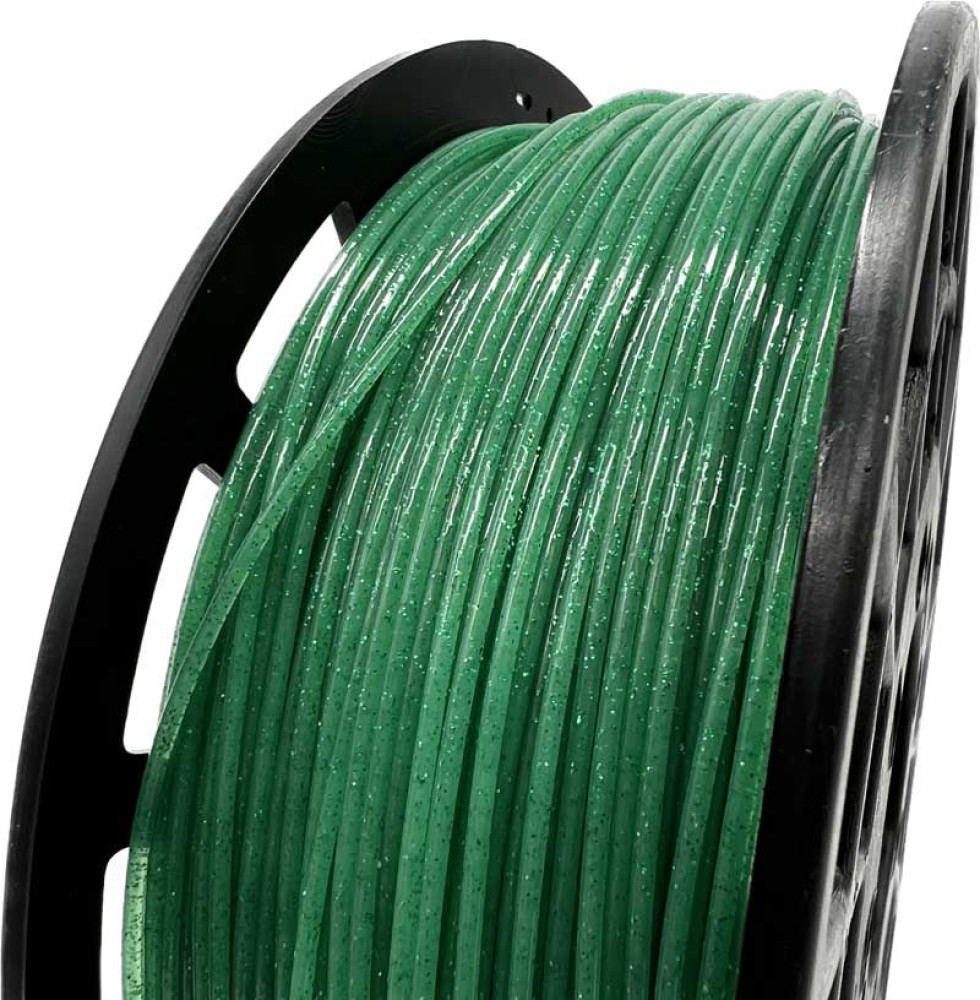 PLA+ 3D DRUCK FILAMENT - 1.75 mm - 1 kg - BRIGHT GREEN (GLITTER)