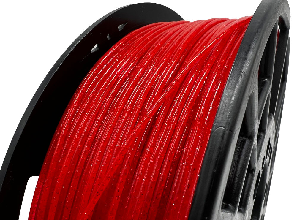 PLA 3D DRUCK FILAMENT Rot Glitter