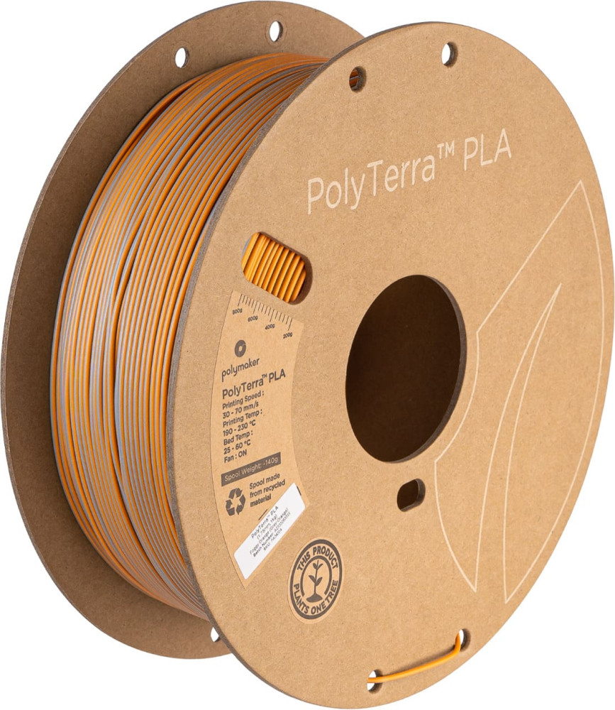 Polymaker PolyTerra PLA Dual Foggy Orange (Grey-Orange) 1,75mm 1kg