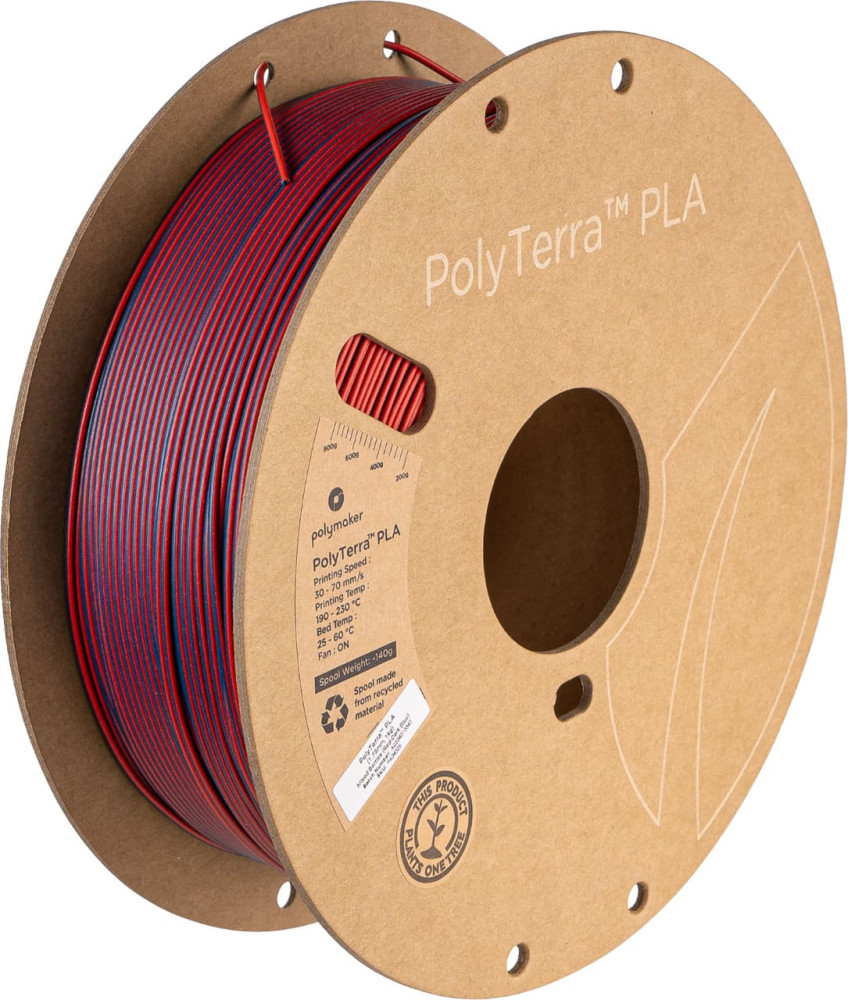 Polymaker PolyTerra PLA Dual Mixed Berries (Red-Dark Blue) 1,75mm 1kg