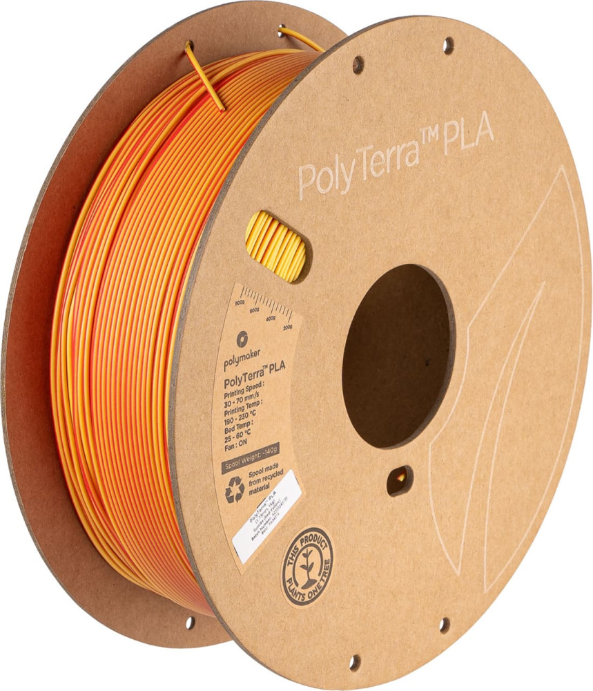 Polymaker PolyTerra PLA Dual Sunrise (Red-Yellow) 1,75mm 1kg