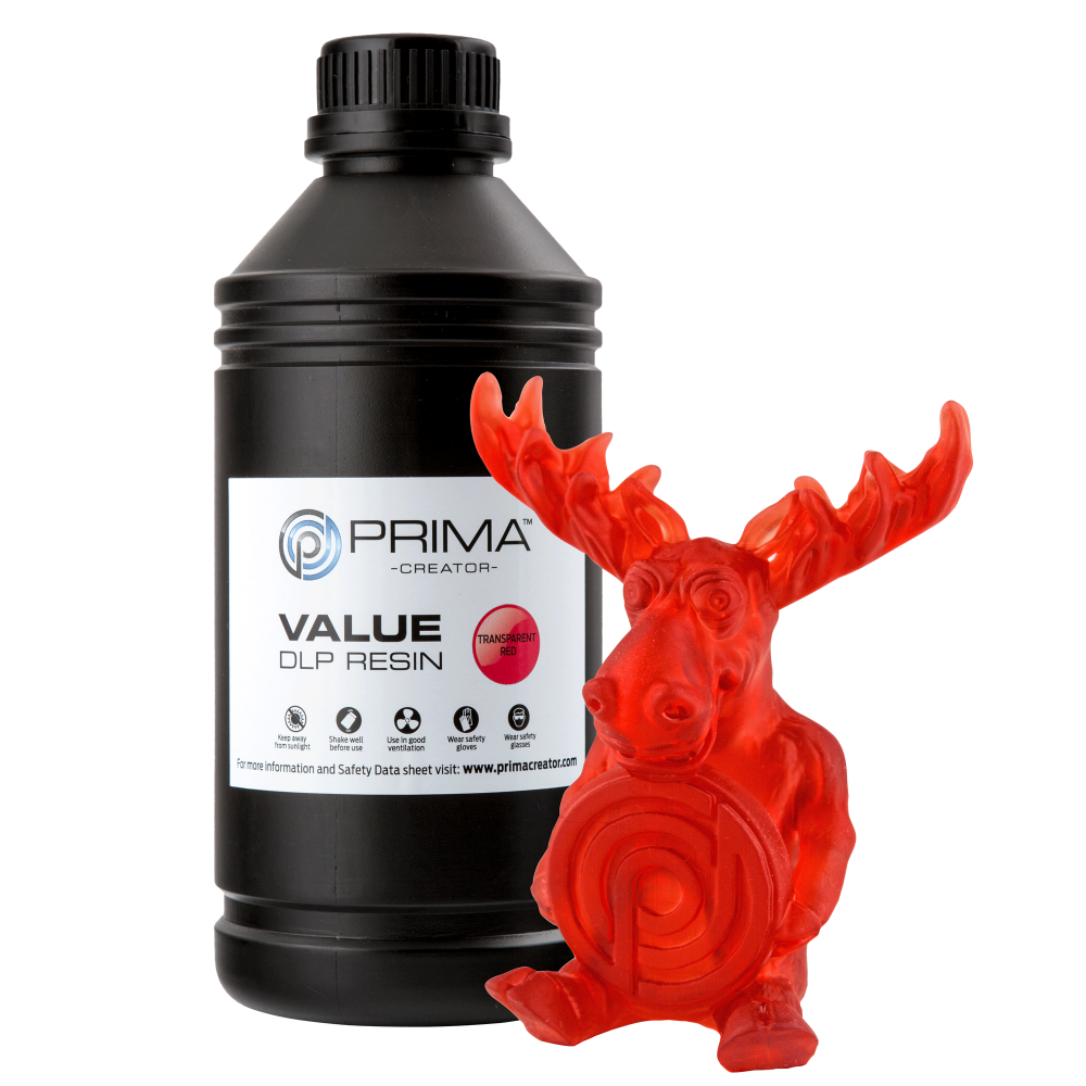 PrimaCreator Value UV / DLP Resin - 1000 ml - transparent rot