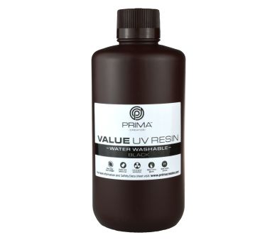 PrimaCreator Value Wasserabwaschbares UV-Harz - 1000 ml - schwarz