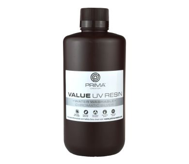 PrimaCreator Value Wasserabwaschbares UV-Harz - 1000 ml - chromatisch silber