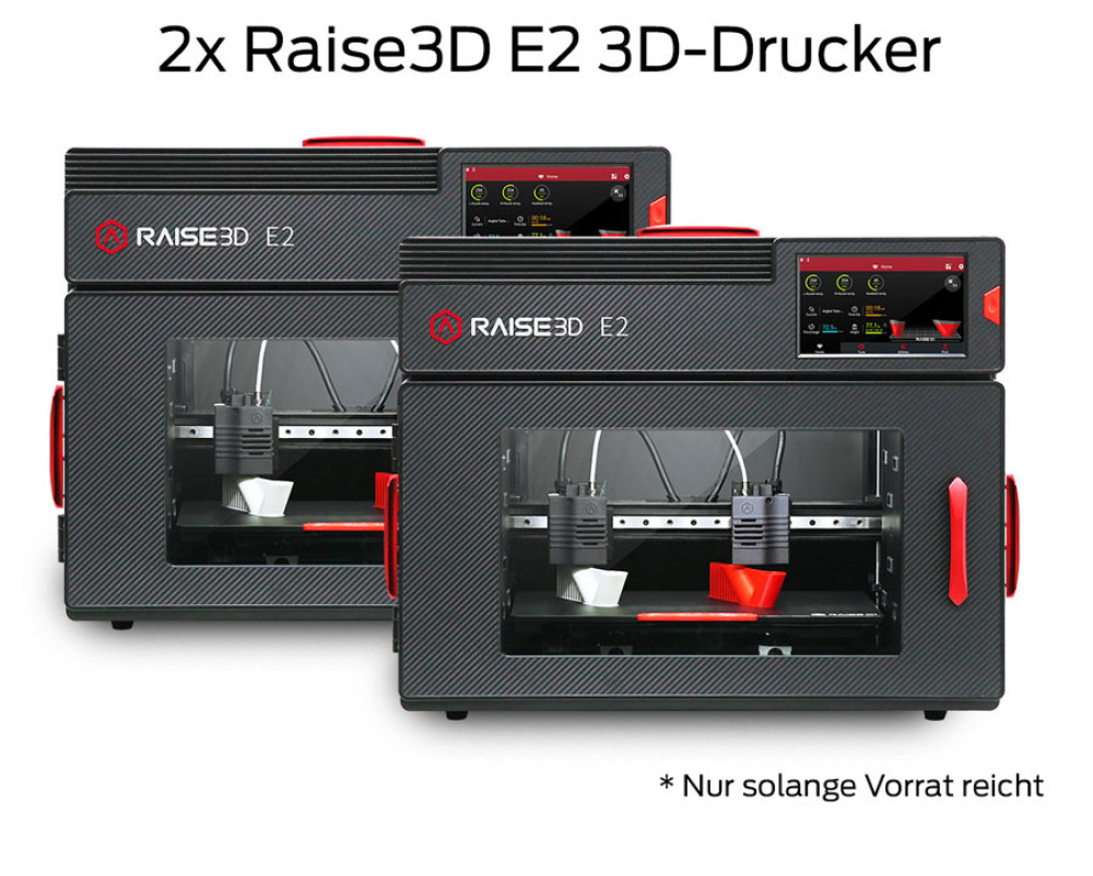 2X Raise3D E2 Mehrzweck-3D-Drucker mit Dual-Extruder