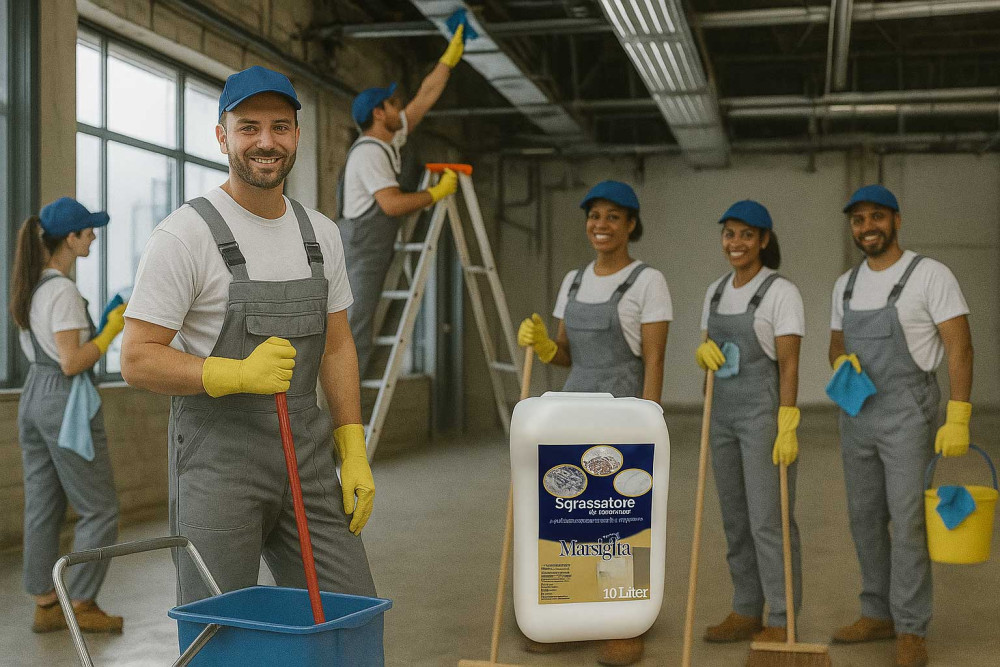 Preview: "Brenner" Putzmittel weiss, Sgrassatore Marsiglia 10 Liter Kanister Großgebinde