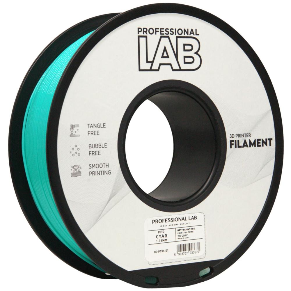 PETG filament cyan Prof. Lab, 1,75mm, 1KG
