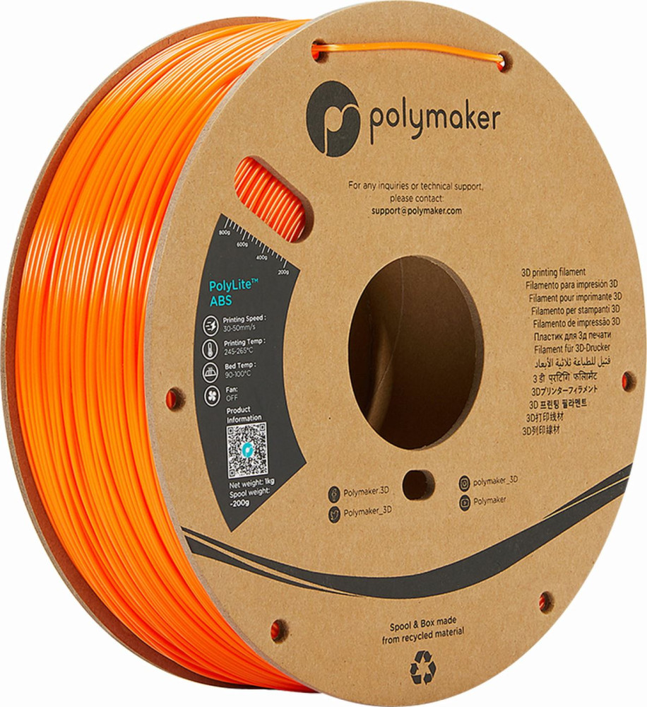 Polymaker PolyLite ABS Filament Orange - 1000g