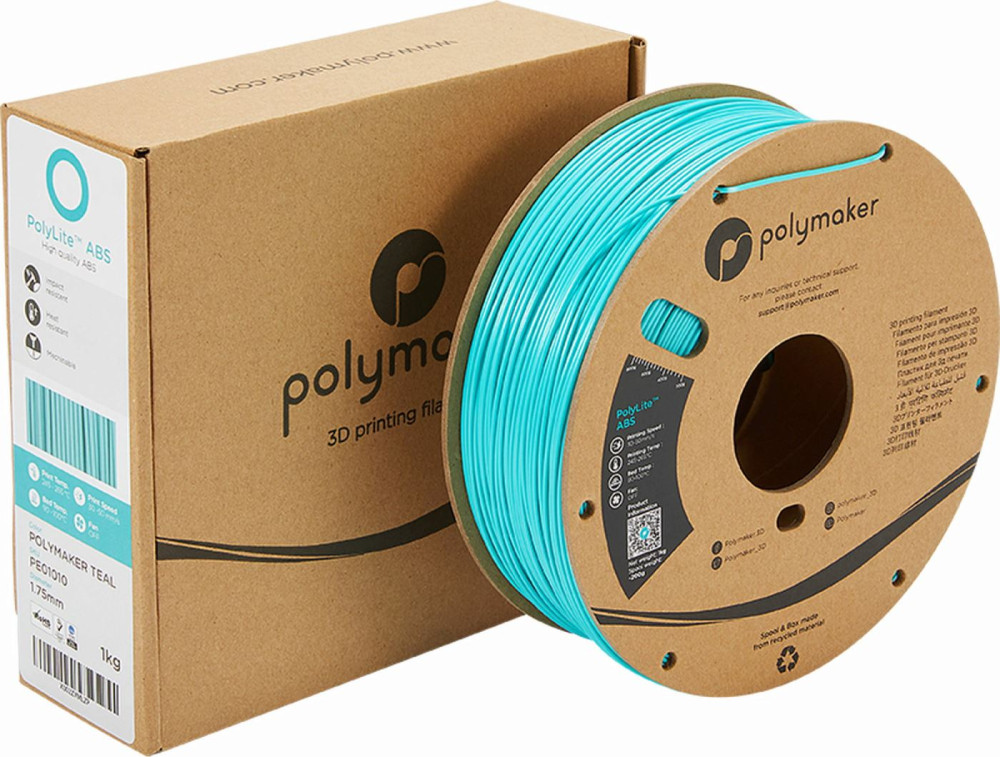 Polymaker PolyLite ABS Filament Teal - 1000g