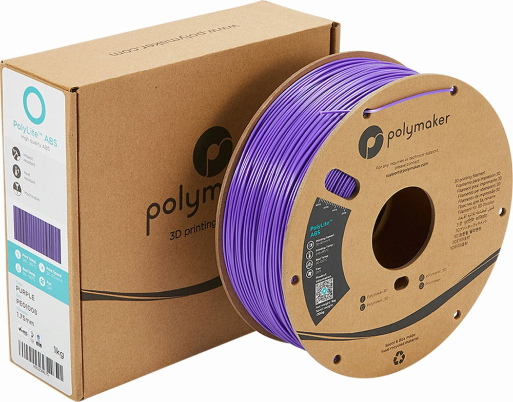 Polymaker PolyLite ABS Filament Purple - 1000g