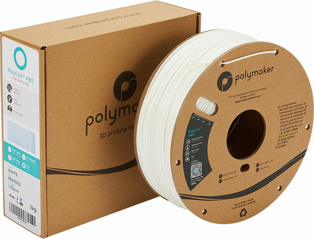 Polymaker PolyLite ABS Filament True White - 1000g