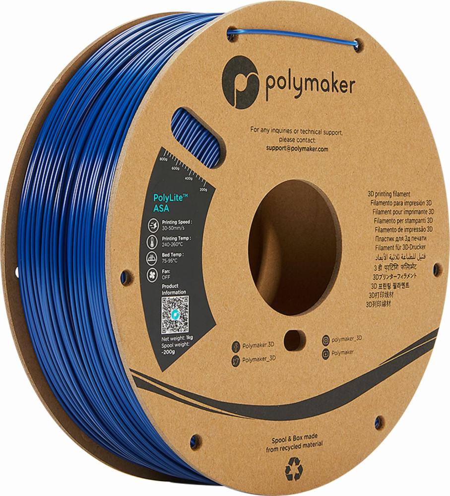Polymaker PolyLite ASA Filament Blue- 1000g