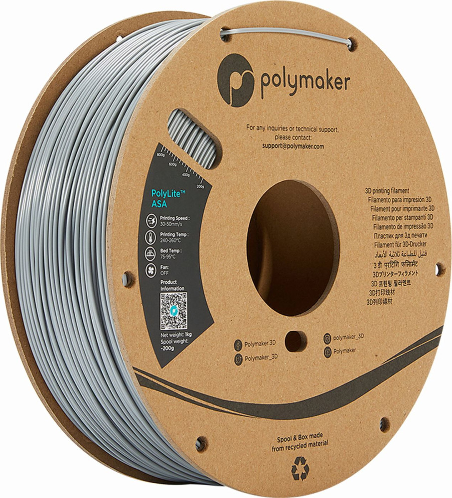 Polymaker PolyLite ASA Filament Grey - 1000g