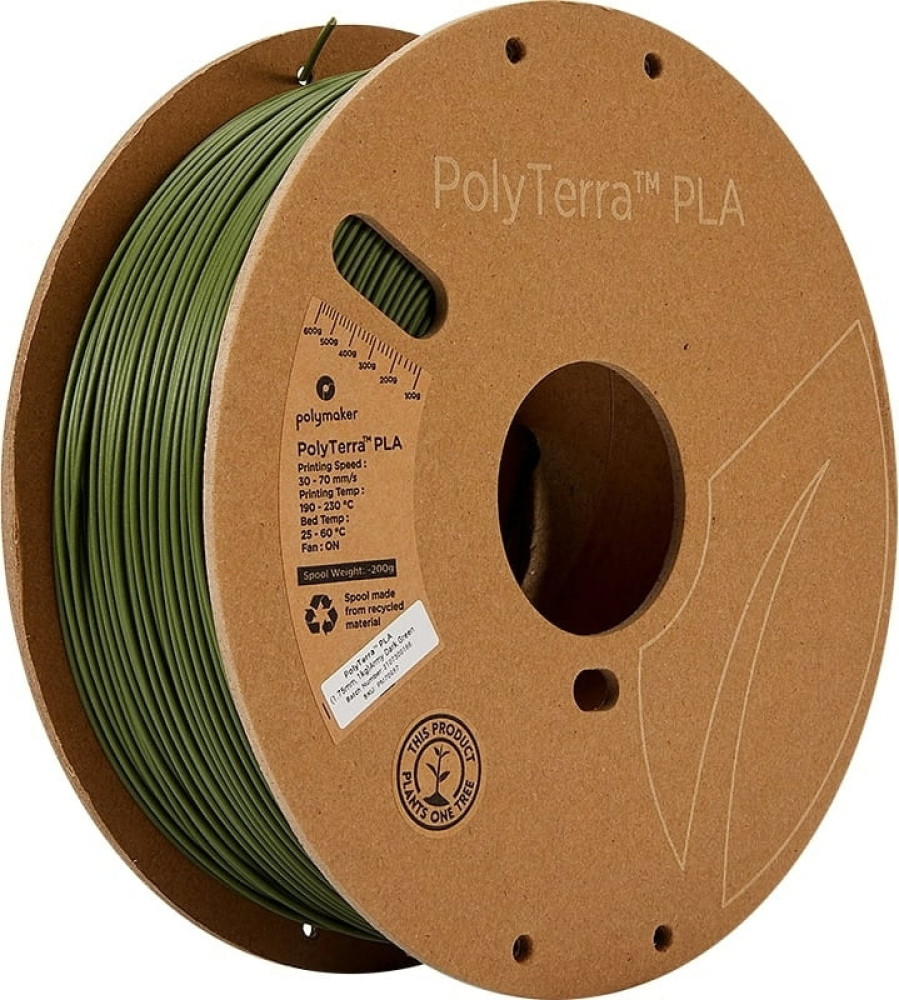 Polymaker PolyTerra PLA Army Dark Green 1000g - 1,75mm