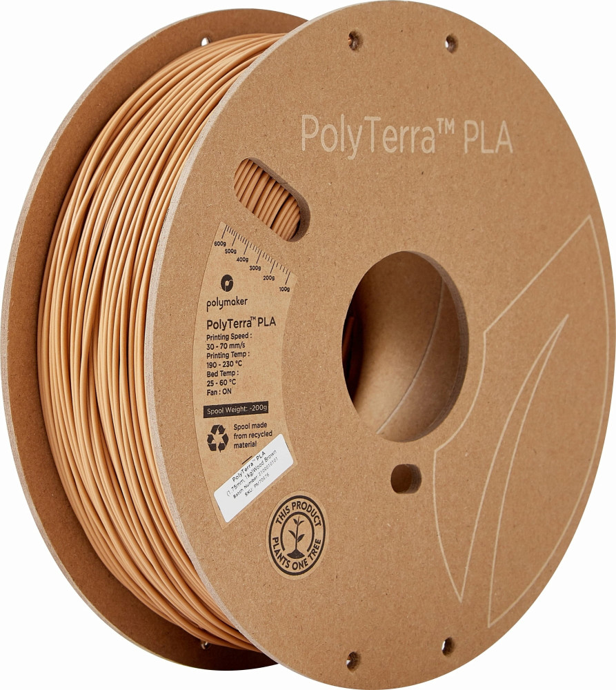 Polymaker PolyTerra PLA Wood Brown 1000g - 1,75mm