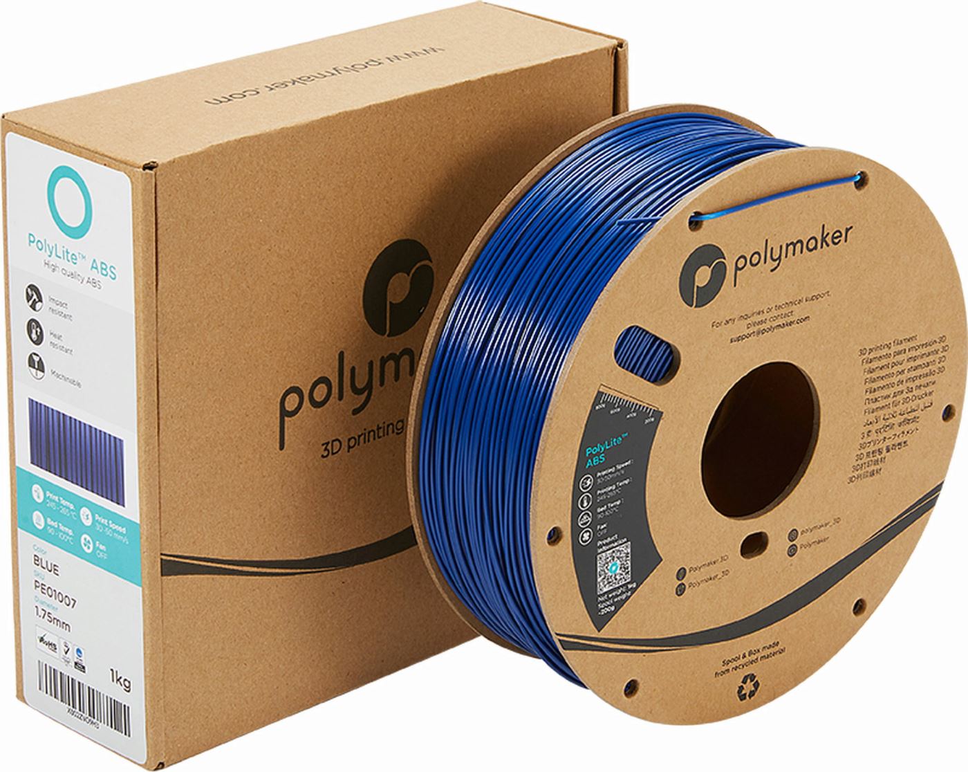 Polymaker PolyLite ABS Filament Blue - 1000g - mechatronik24