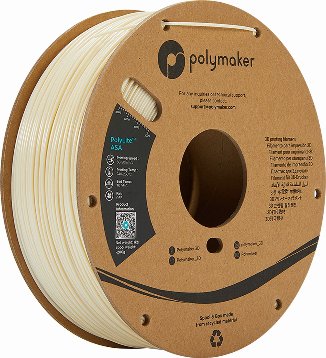 Polymaker Gray ASA Filament