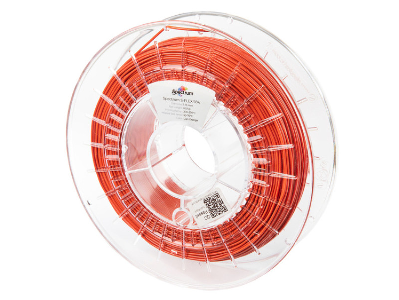 S-FLEX 98A 3D DRUCK FILAMENT - 1.75 mm - 0.50kg - LION ORANGE (RAL 2004)