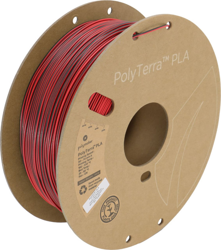 Polymaker PolyTerra PLA Dual Shadow Red (Black-Red) 1,75mm 1kg