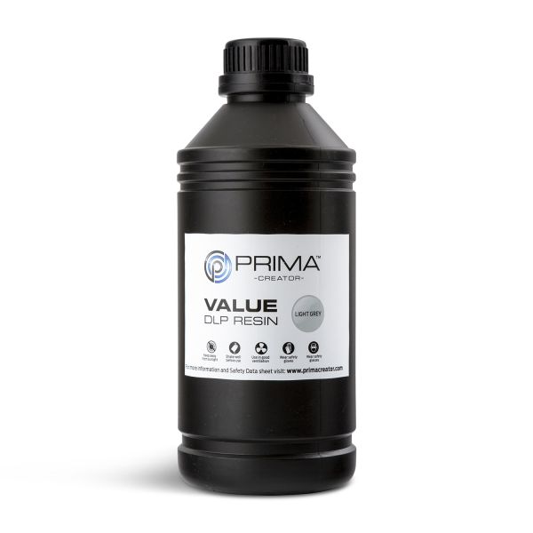 PrimaCreator Value UV / DLP Resin - 500 ml - Hellgrau