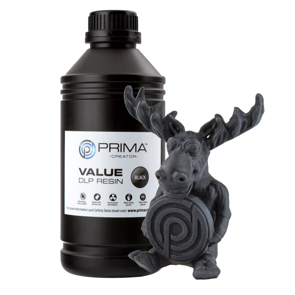 PrimaCreator Value UV / DLP Resin - 500ml - schwarz