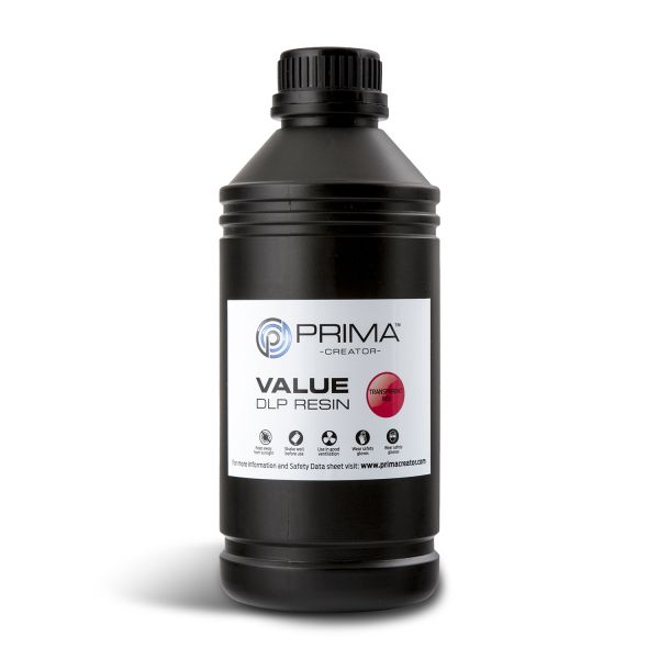 PrimaCreator Value UV / DLP Resin - 500 ml - transparent rotin - 1000 ml - transparent rot