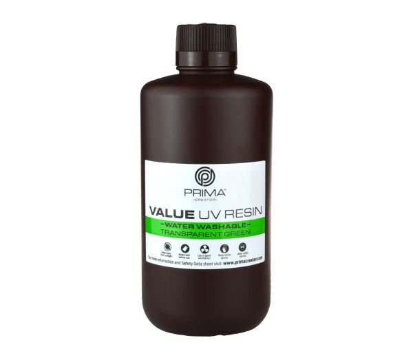 PrimaCreator Value Wasserabwaschbares UV-Harz - 1000 ml - transparent grün