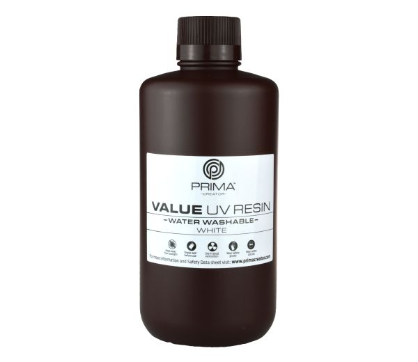 PrimaCreator Value Wasserabwaschbares UV-Harz - 1000 ml - weiß