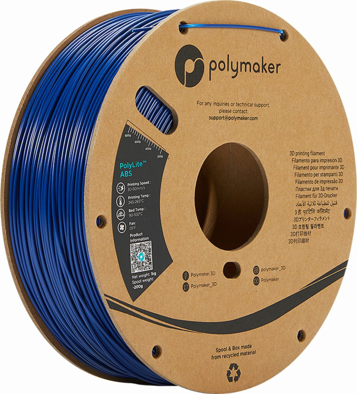 Polymaker PolyLite ABS Filament Blue - 1000g