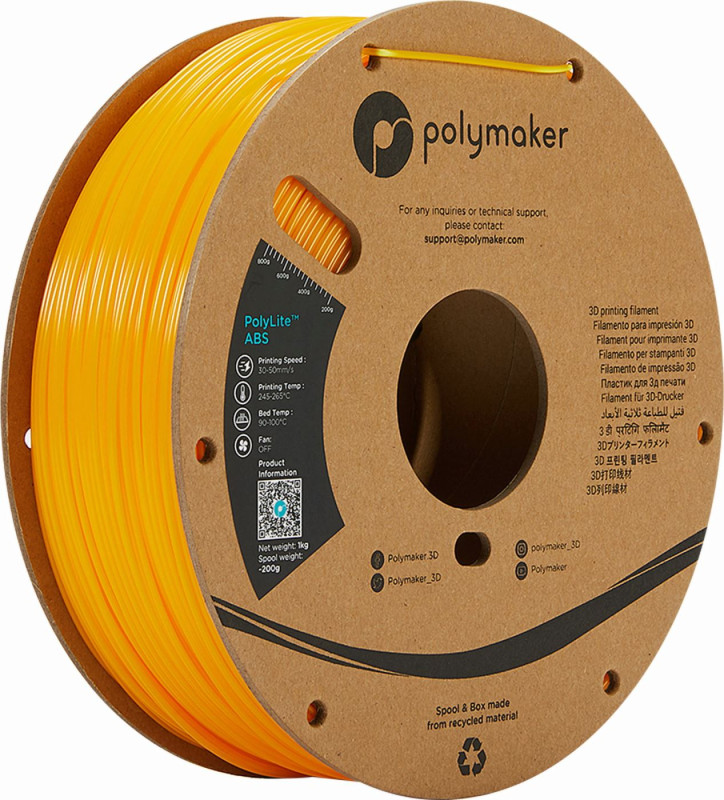 Polymaker PolyLite ABS Filament Yellow - 1000g