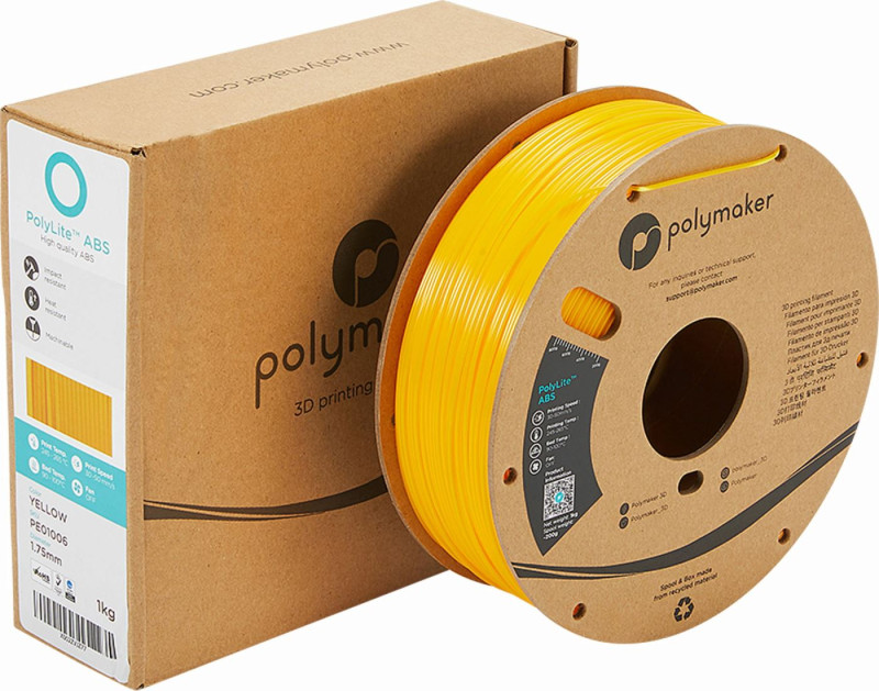 Polymaker PolyLite ABS Filament Yellow - 1000g