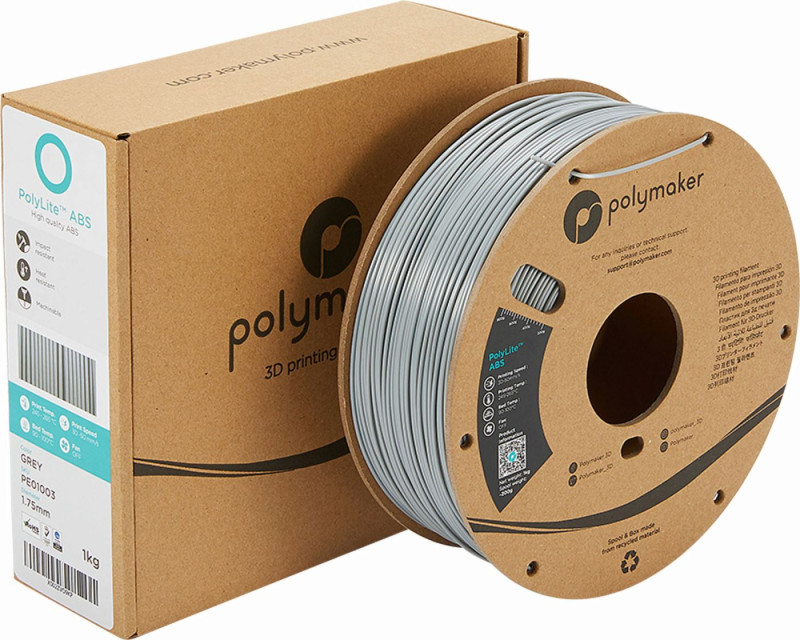 Polymaker PolyLite ABS Filament Grey - 1000g