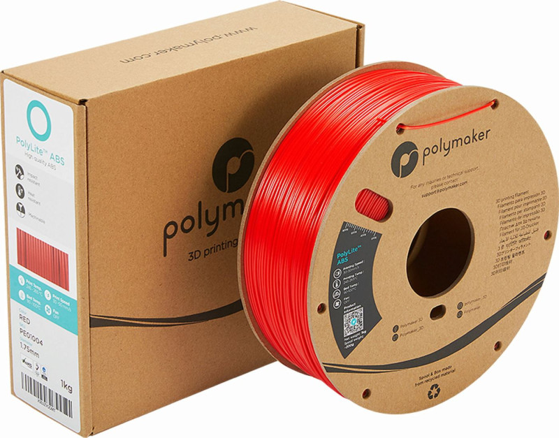 Polymaker PolyLite ABS Filament Red - 1000g