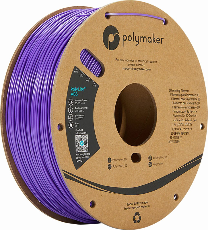 Polymaker PolyLite ABS Filament Purple - 1000g