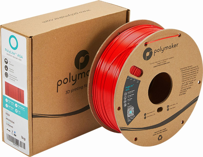 Polymaker PolyLite ASA Filament Red - 1000g