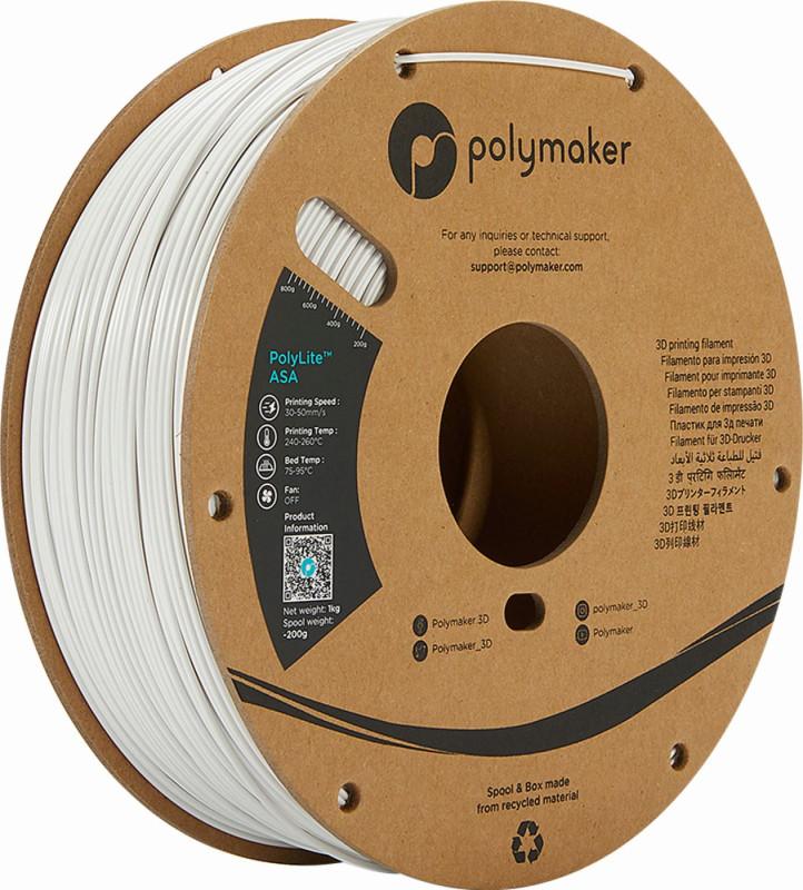 Polymaker PolyLite ASA Filament White - 1000g