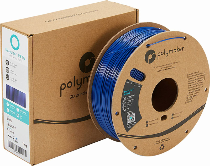 Polymaker PolyLite PETG Blue Filament 1000g
